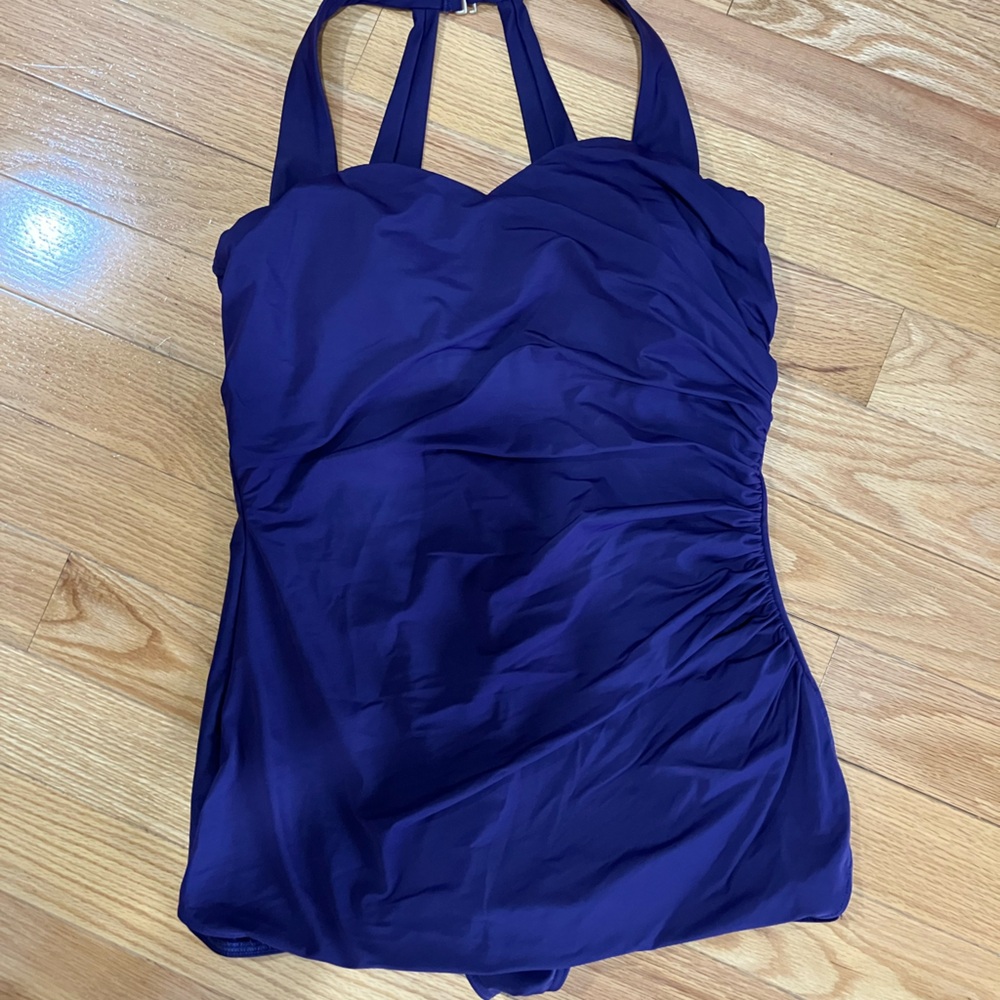 Lands' End Deep Purple swimsuit